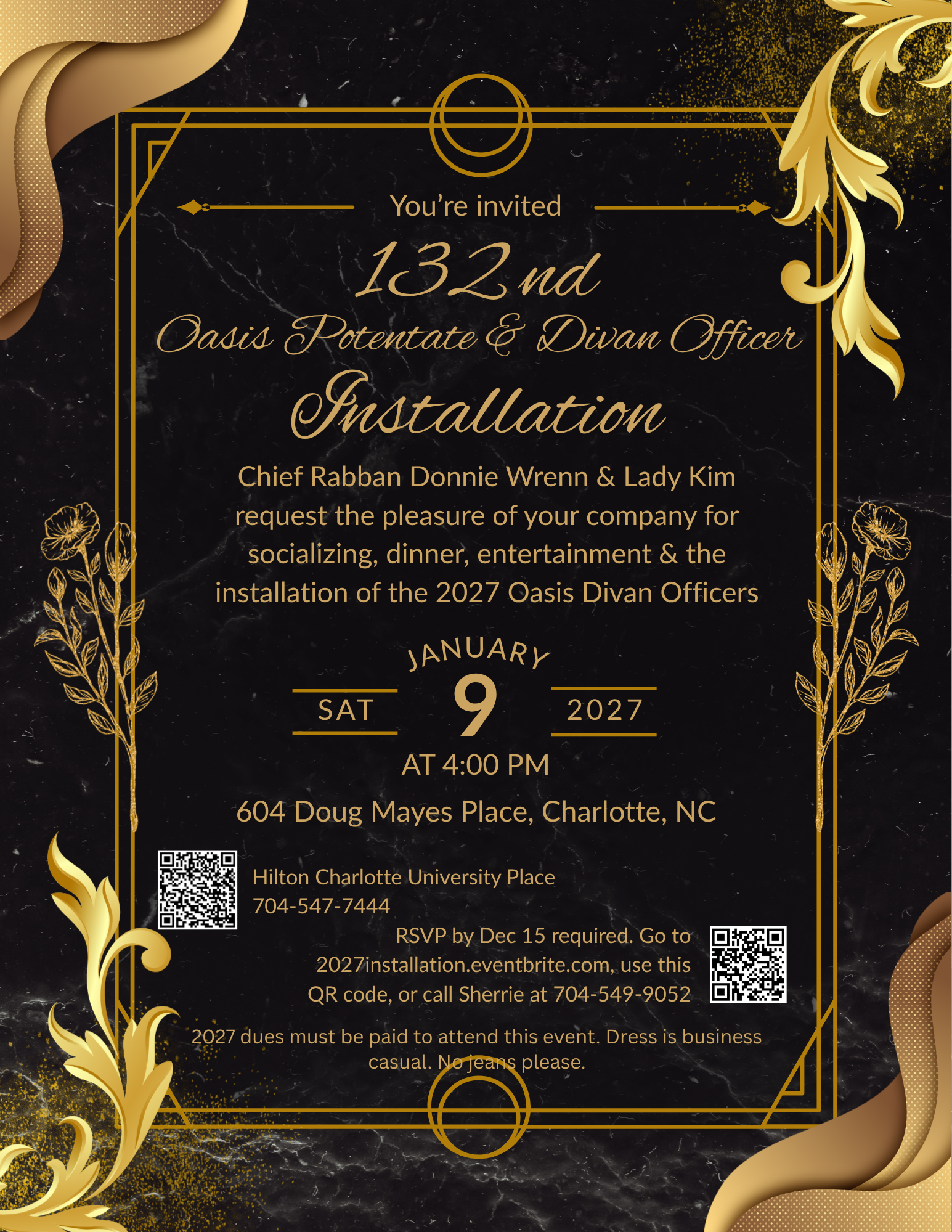 Potentate Installation Invitation